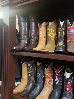 Botas vaqueras de piel para mujer
