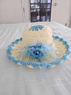 Handmade Crochet Wide Brim Sun Hat