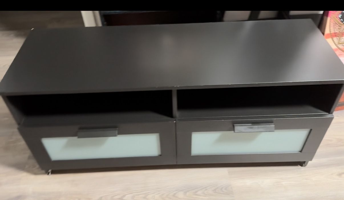 🖤 Sleek Black IKEA TV Stand / Media Console