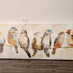 Wall Art/Canvas - Birds On Wire
