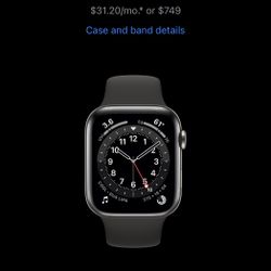 Apple Watch Series 6 Graphite Stainless Steel (GPS + Cellular) — NEW (tag health, exercise, Bowflex, PS5)