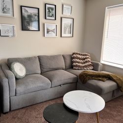 Grey fabric Sectional Sofa