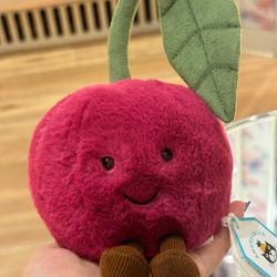 Jellycat AMUSEABLE CHERRY -RARE SOLD OUT-Soft Plush Toy Stuffed Berry Fruit-NWT