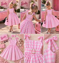 Barbie Dress Costume Birthday Vestido Disfraz Cumpleanos bebe nina grande