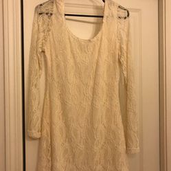 New XL white lace dress