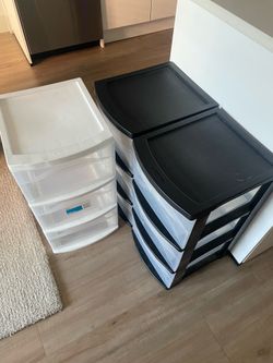 Three plastic drawers