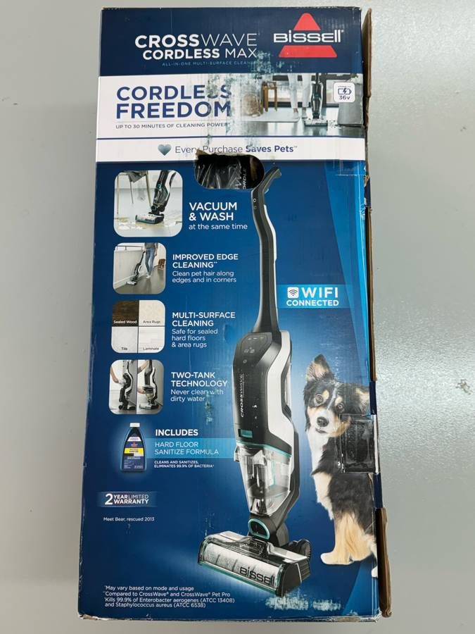 NEW! BISSELL 2554 CrossWave Max Multi-Surface Wet Dry Vacuum