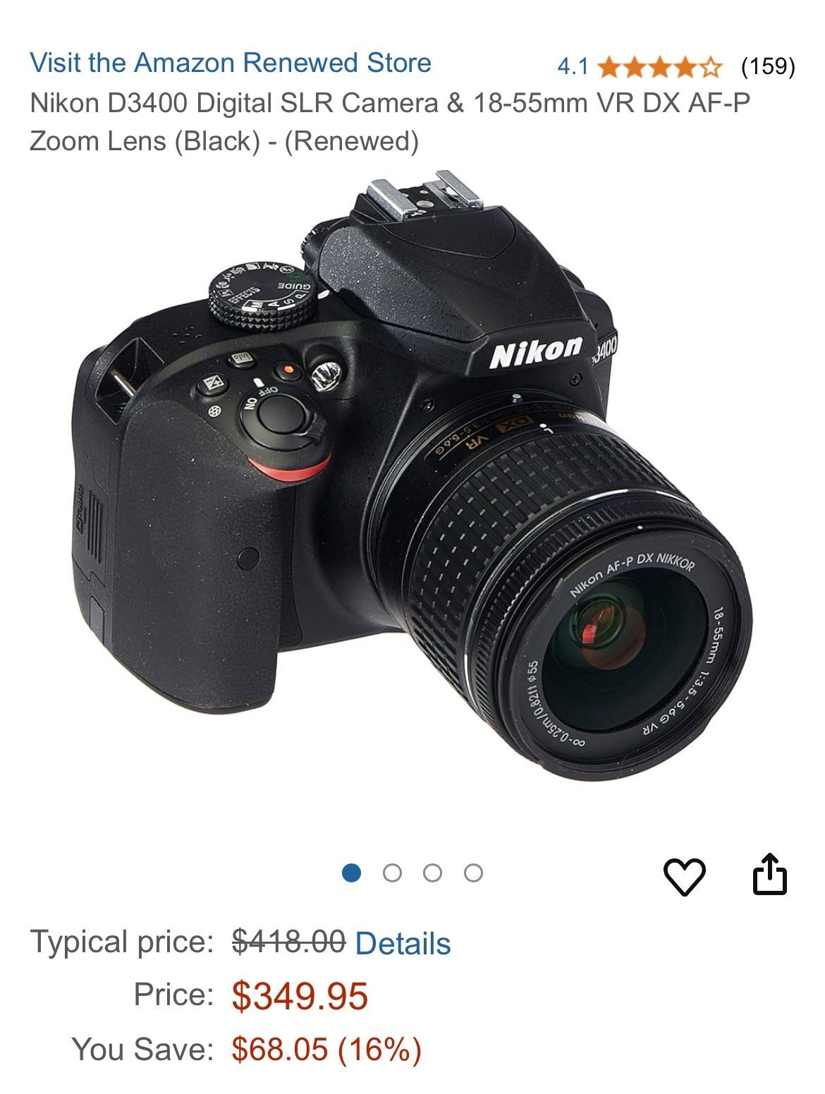 Nikon D3400 DSLR Camera