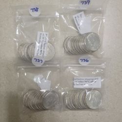 1964 Kennedy Half Silver Dollars.  40 Coins