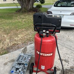 Craftsman Oil less Air Compressor 25 Gal. With Sears Companion Air Tools!