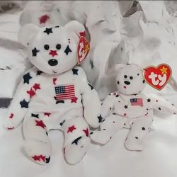 Glory the Bear & TEENIE Beanie Glory: TY Beanie Baby 4th of July EXCLUSIVE in US