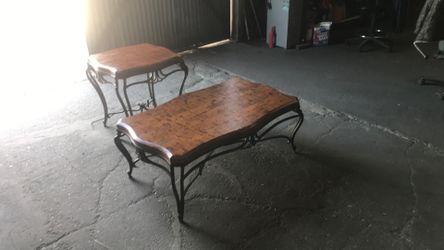 Two rod Iron Tables 