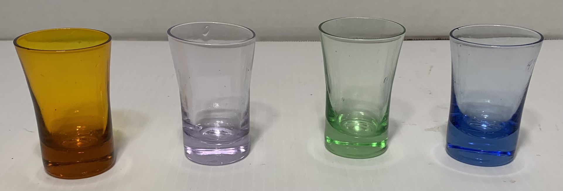 Multi-colored Set Of Vintage Shot Glasses