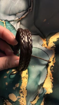 Dark Brown Braided Leather Bracelet