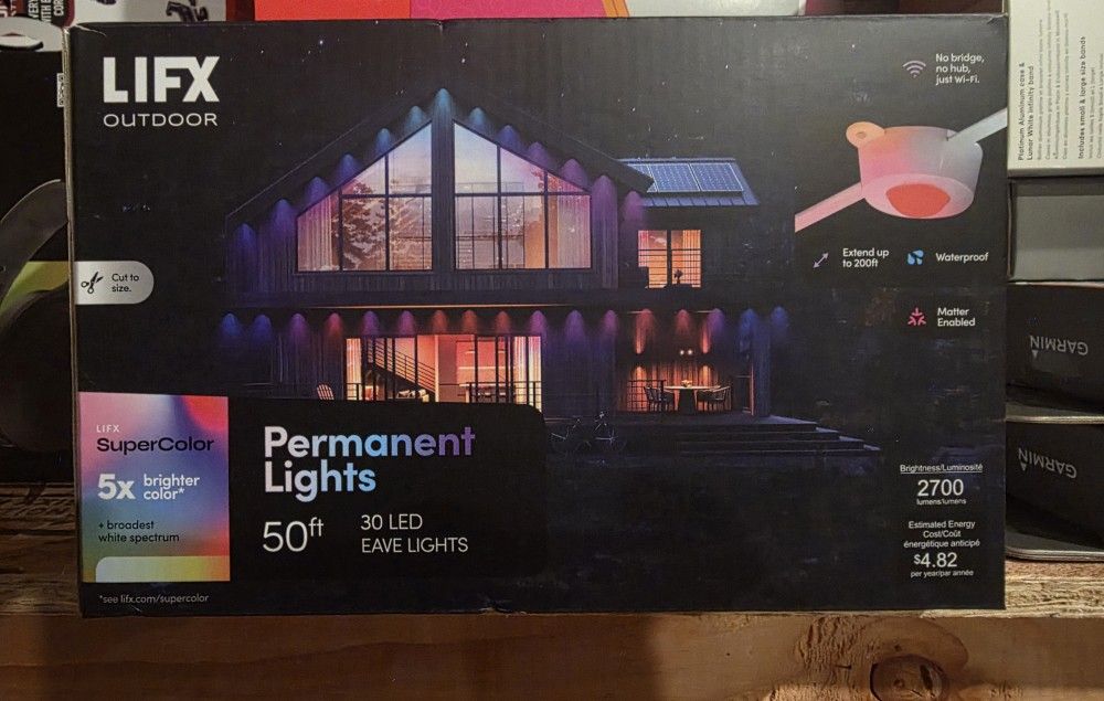 LIFX 50 ft. Outdoor Plug-In RGBW Integrated LED Smart Wi- Fi Permanent String-Light