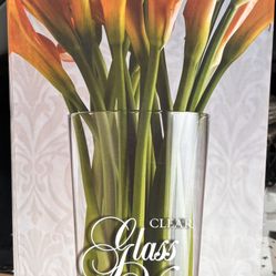 27 Inch Tall Glass Vase New In Box