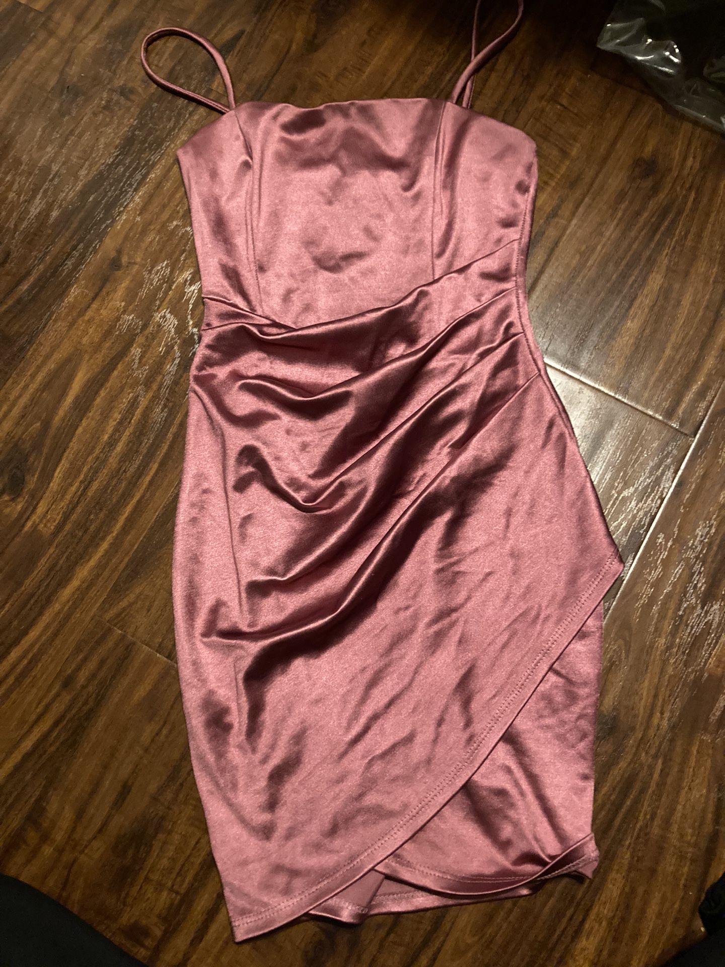 Windsor pink satin dress