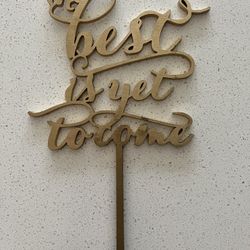 Gold Cake Topper 