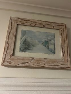 Framed Watercolor Painting "Stormy Day" 2 frames $12