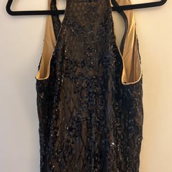 Women’s Black Sequin Dress - Emprada Size L