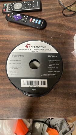 12 AWG 50 feet’s red and blk cable
