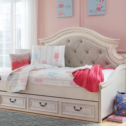 Ashley Raelyn twin day bed with Large Storage bin