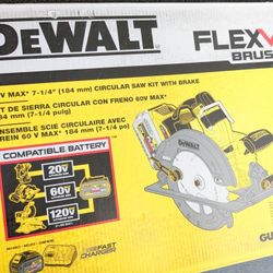 60V Max DeWalt 7 1/4" FLEXVOLT Circular Saw PRO Combo Kit 