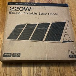 Ecoflow 220w Bifacial Portable Solar Panel 