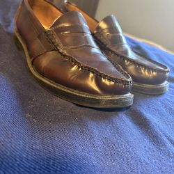 Nunn Bush Brown Leather Loafer Men's Dress Shoes Round Toe Slip On