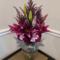 Violet Flower Vase Arrangement 