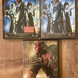 TWO DVD Movies $10. Hellboy + Hellboy II LIKE NEW Comic Book Character 
