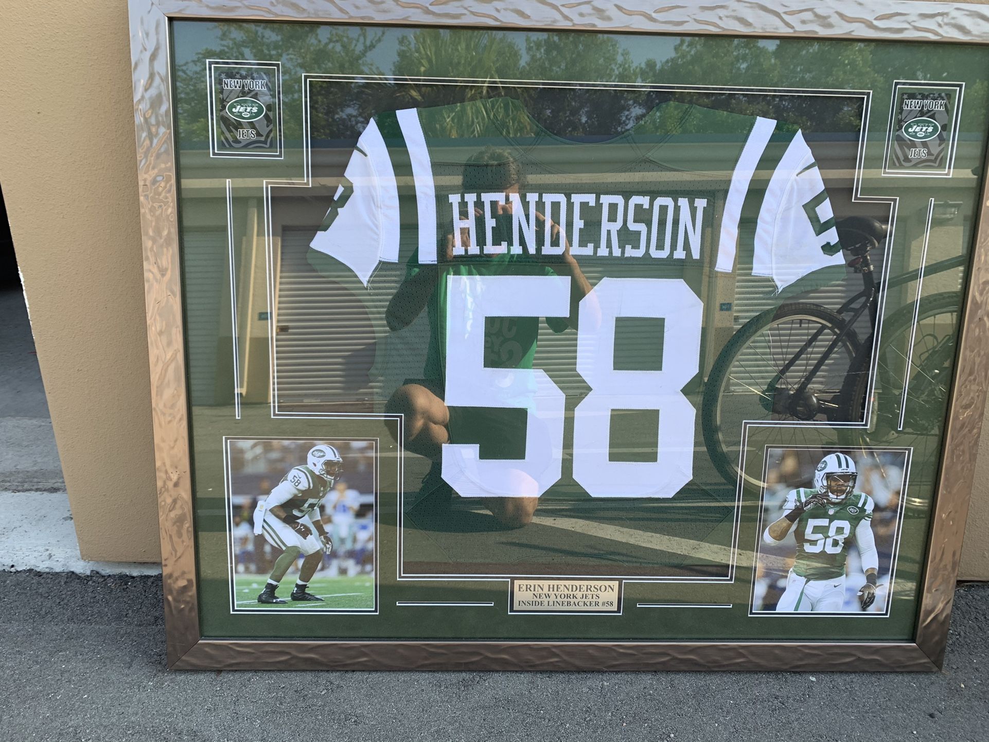 New York Jets AUTHENTIC Jersey NFL In a Professional Frame And Matted! π