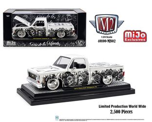 M2 Machines 1:24 1978 Chevrolet C10 Squarebody Custom “Dia De Los Muertos” Limited Edition 2,500 Pcs – MiJo Exclusives 1:24 diecast toy