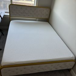 Queen Bed  Frame + Memory Foam Mattress 