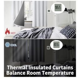 BGment 100% Blackout Curtains for Bedroom 90 Inch Length, Rod Pocket Room Darkening Curtains for Living Room with Thermal Liner, Each Window Curtains 