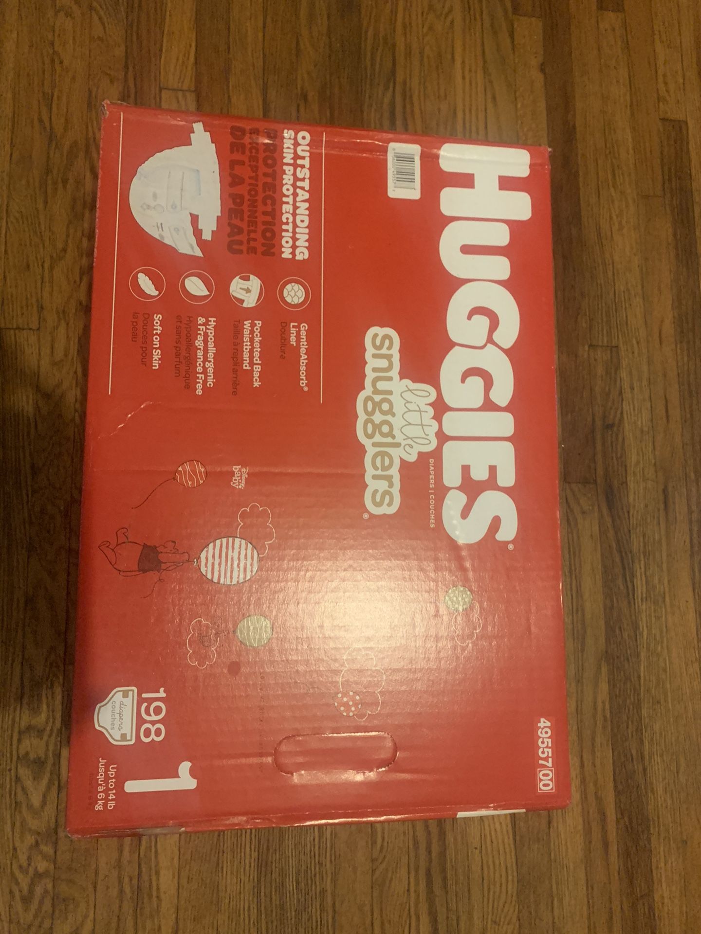 198 ct size 1 Huggies