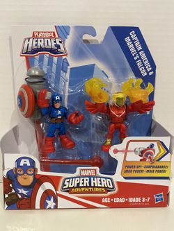 Playskool Marvel Super Hero Adventures Captain America and Falcon 2 Pack
