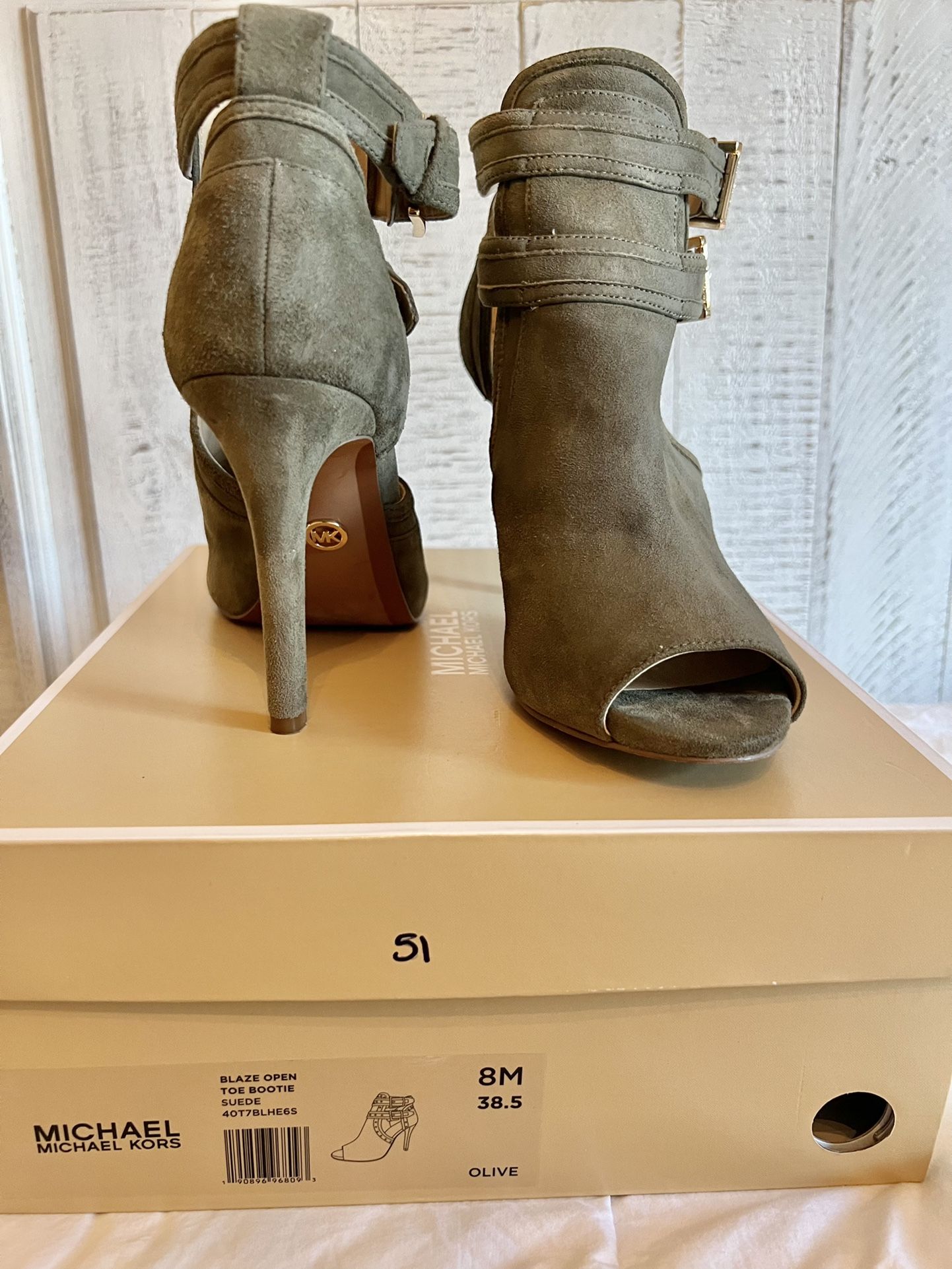 Michael kors blaze open toe bootie sale