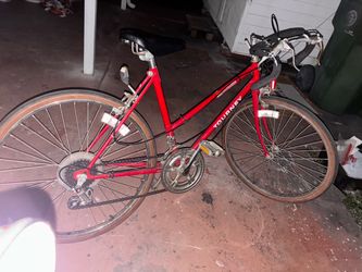 Red women bike
