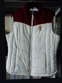 NEW MISSES L ASU ARIZONA STATE SUN DEVILS QUILTED VEST