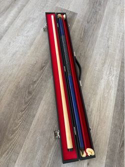 Pool Cue + leather Cue Case