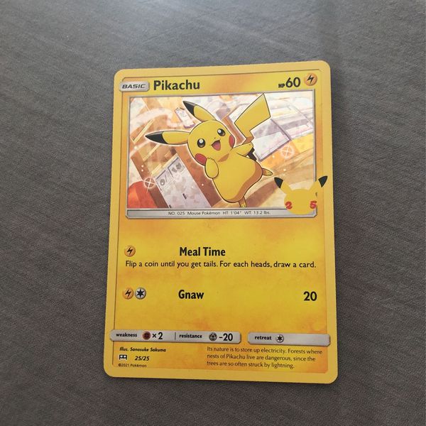 Holographic Pikachu card McDonald’s 25th anniversary edition for Sale