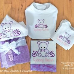 Baby Shower Birthday Kids Embroidered Personalized Gifts