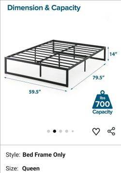 Zinus Abel metal bed frame- Queen size