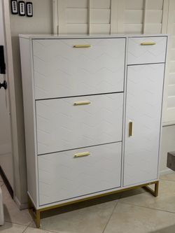 Modern White Shoe Cabinet