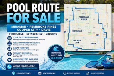 Pool route for sale Broward county