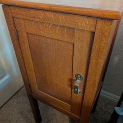 Antique Belgian Mission Style Pot Cupboard/Nightstand
