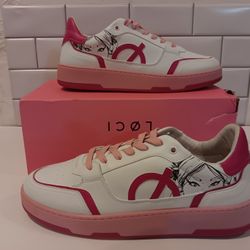 New LØCI x Nicki Minaj Pink and White Sneakers Size 44 EU (11.5 US)