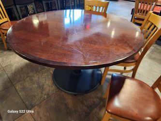 Heavy 55" Round Table With Bases