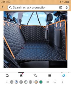 MIXJOY Back Seat Extender for Dogs, Hard Bottom Dog Car Seat Cover for Back Seat Protector, Waterproof Dogs Backseat Cover for Car, Foldable Dog Hammo
